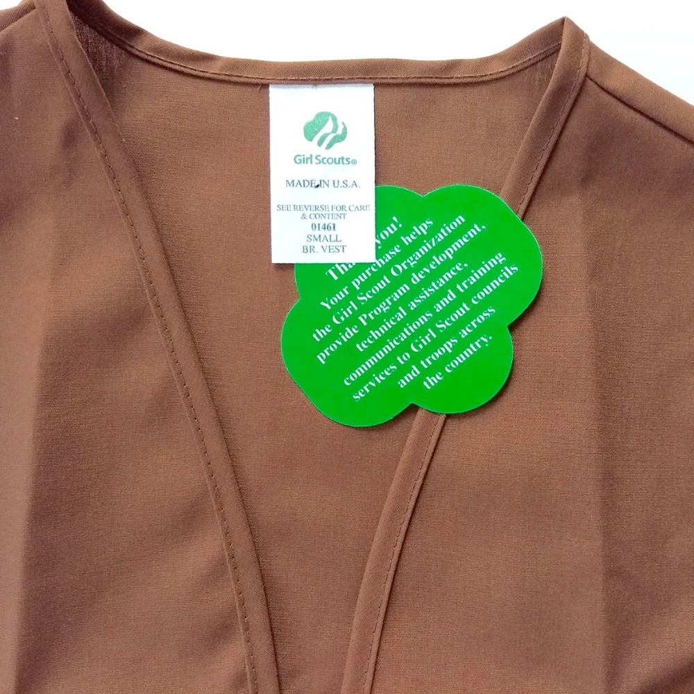Girl Scouts Brownie Vest New Small - Picture 3 of 6